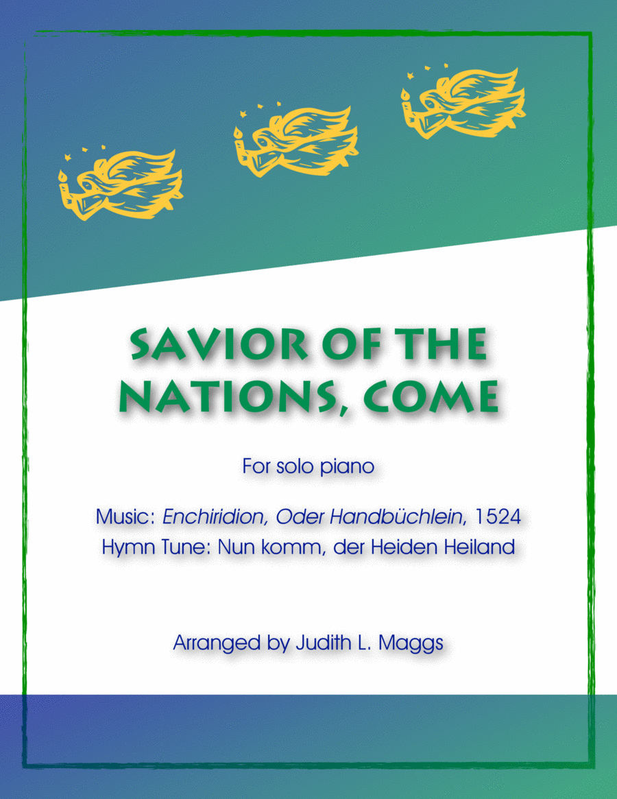 Savior of the Nations, Come (Nun komm, der Heiden Heiland) Piano Solo scores gallery preview page 1