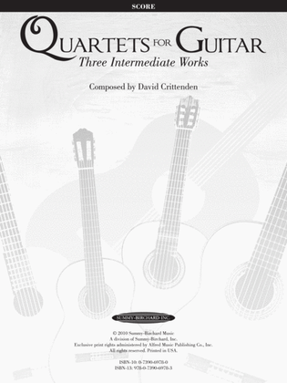 Book cover for Quartets for Guitar: Three Intermediate Works: Score