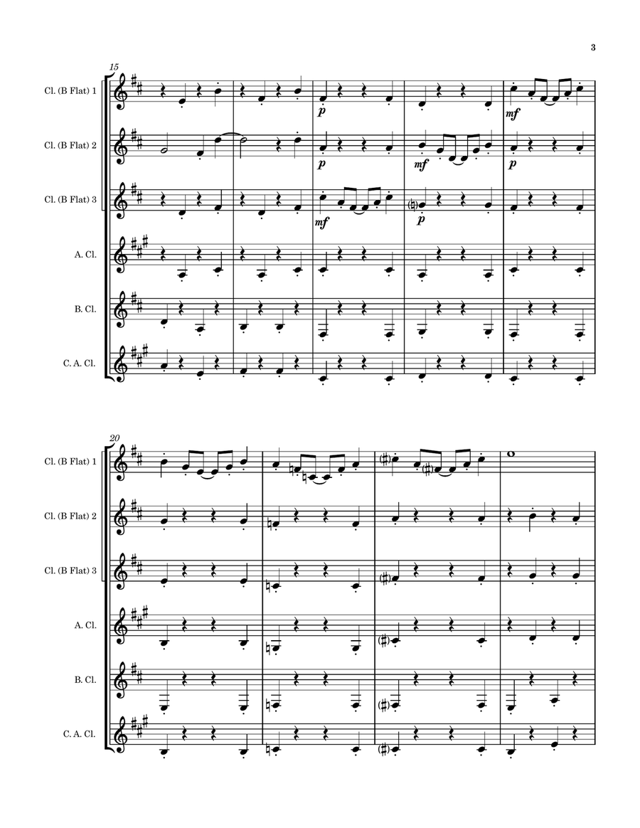 Put On Your Sunday Clothes Woodwind Quintet scores gallery preview page 3