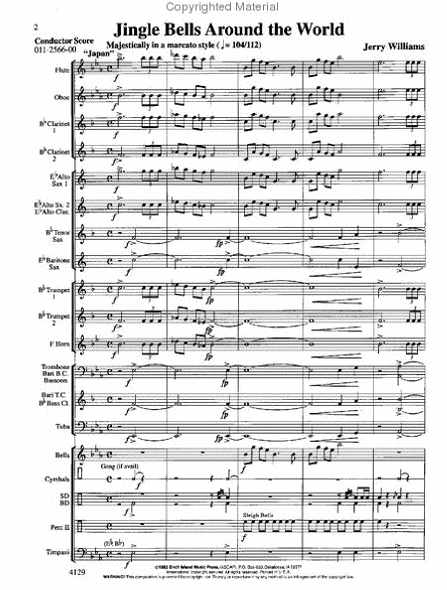 Jingle Bells Around the World Concert Band scores gallery preview page 2