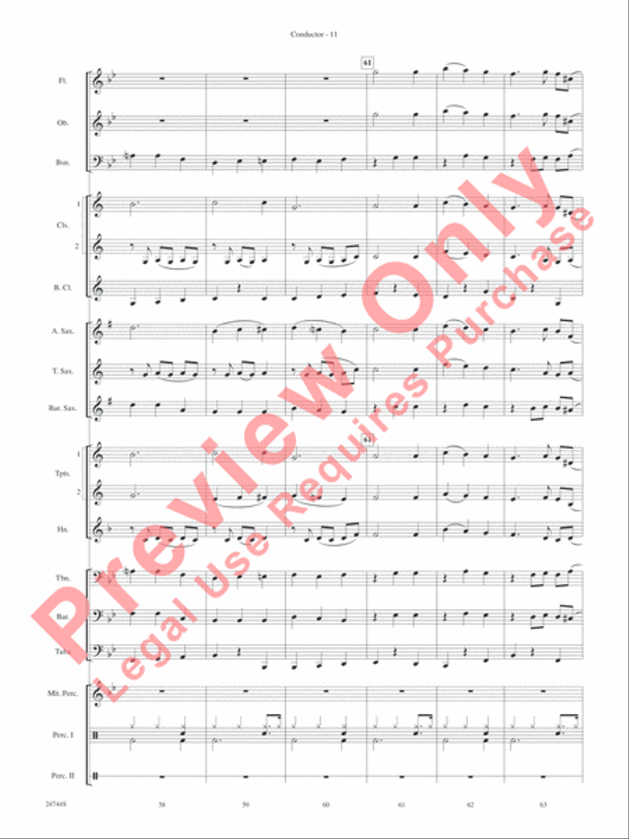 Down Home Christmas Concert Band scores gallery preview page 13