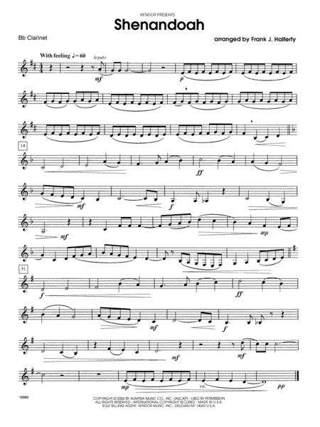 Shenandoah - Bb Clarinet