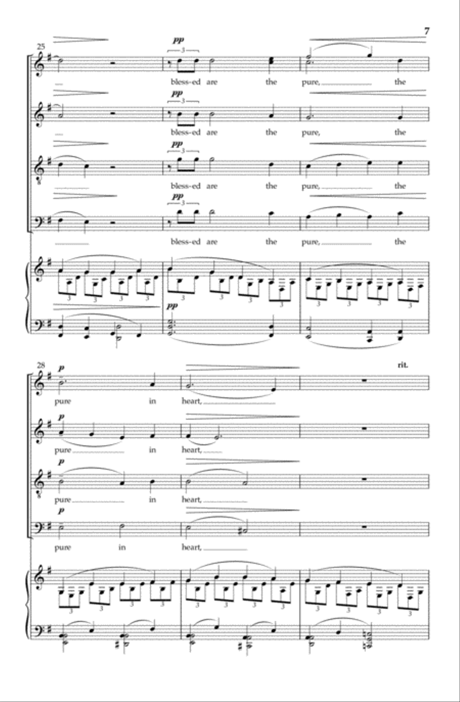 The Pure in Heart 4-Part scores gallery preview page 8