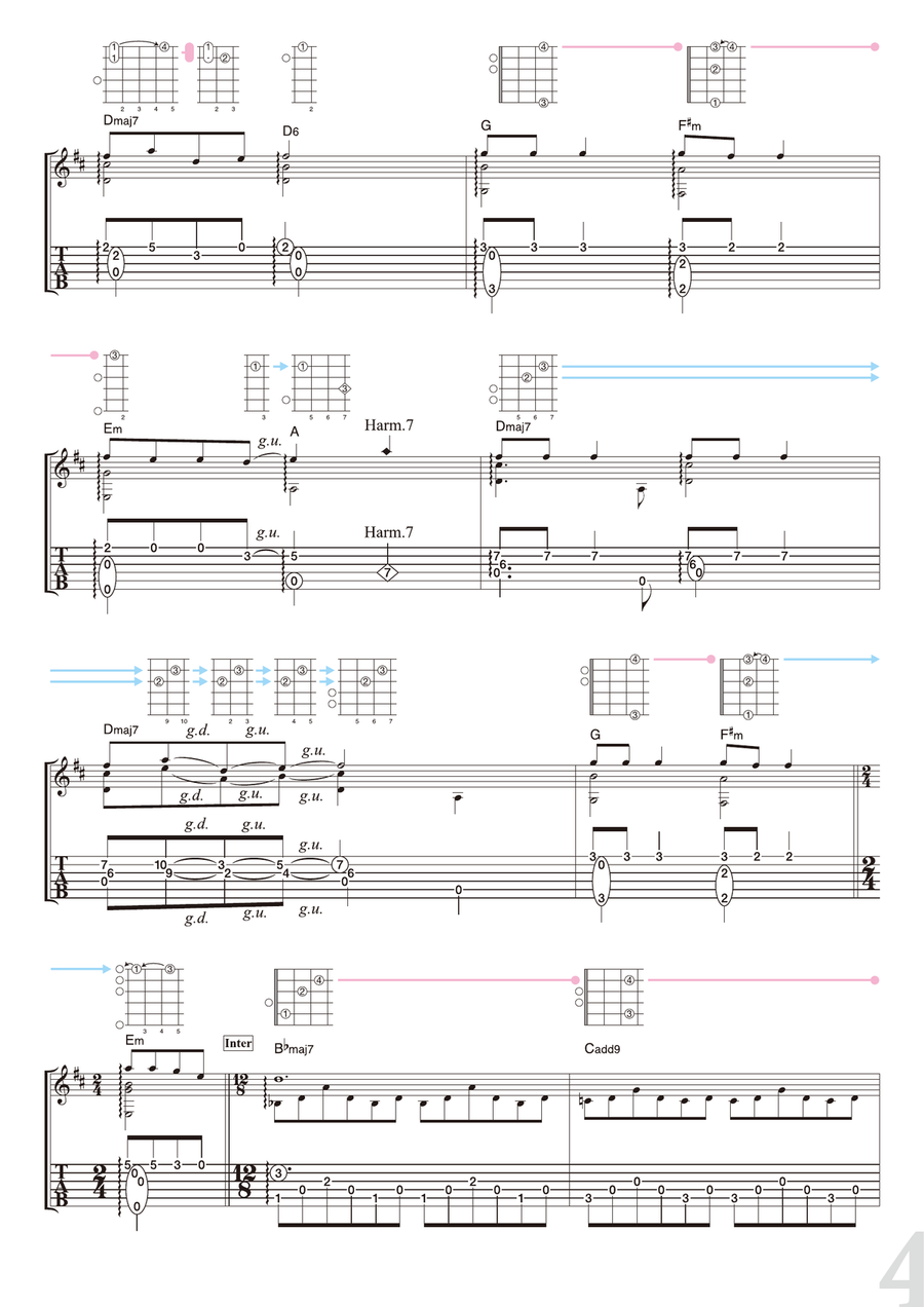 Jingle Bells [ballad] Guitar Solo scores gallery preview page 4