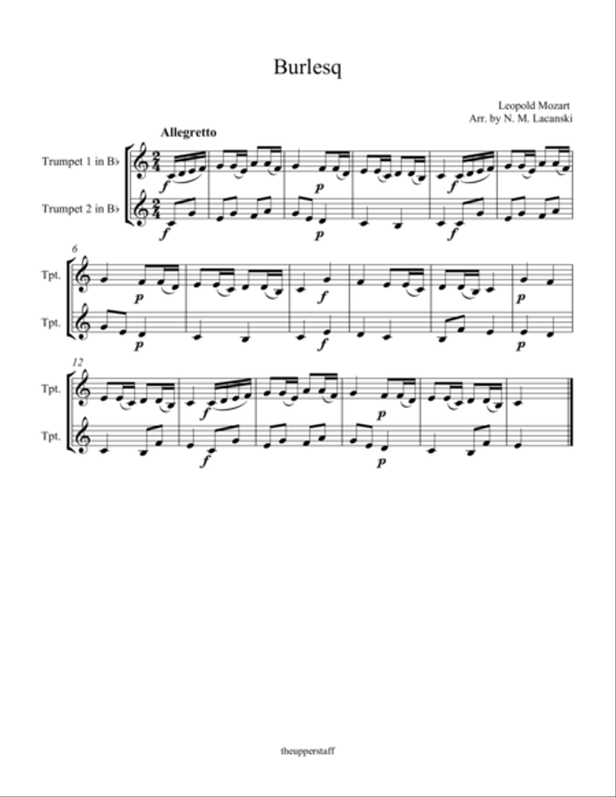 Burlesq Trumpet Solo scores gallery preview page 1