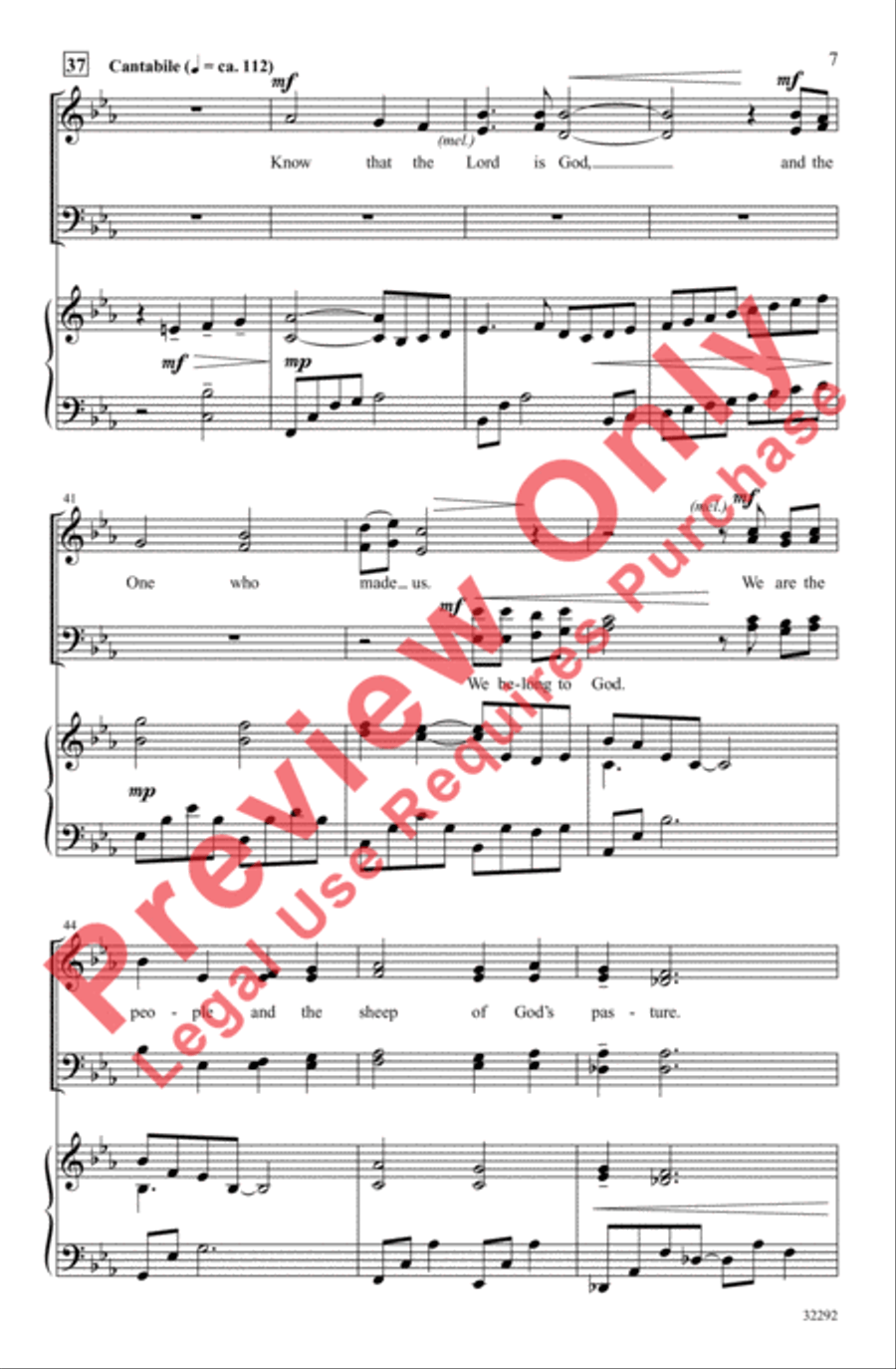 A Shout of Joy, A Song of Thanks 4-Part scores gallery preview page 7