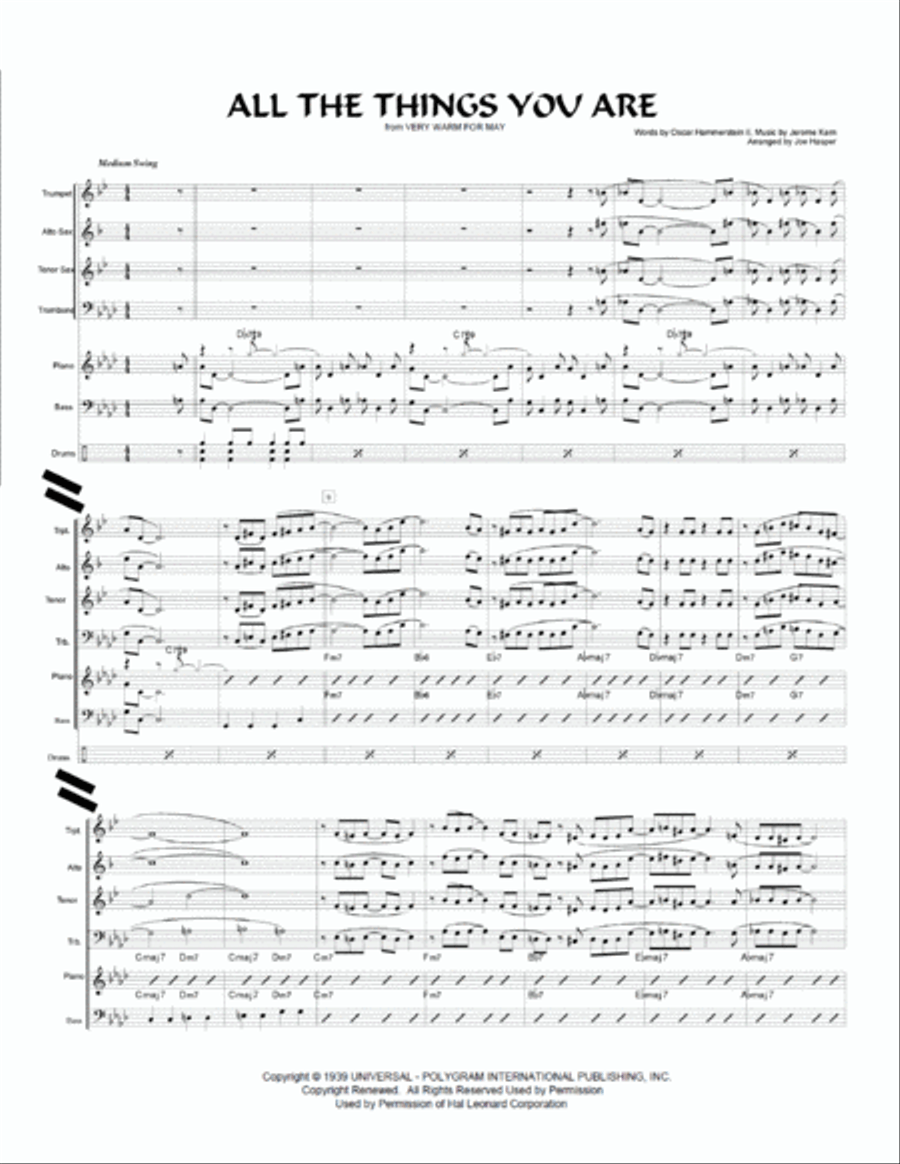 All The Things You Are Jazz Ensemble scores gallery preview page 2