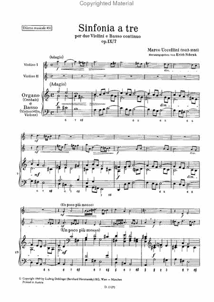 Sinfonia a tre D-Dur op. 9 / 7