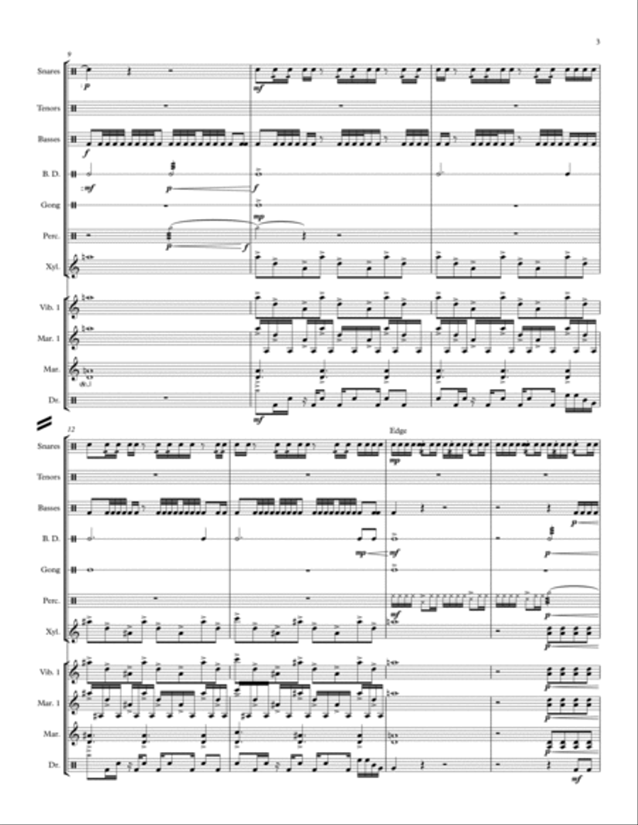 Zombies of Annihilation Percussion Ensemble scores gallery preview page 3