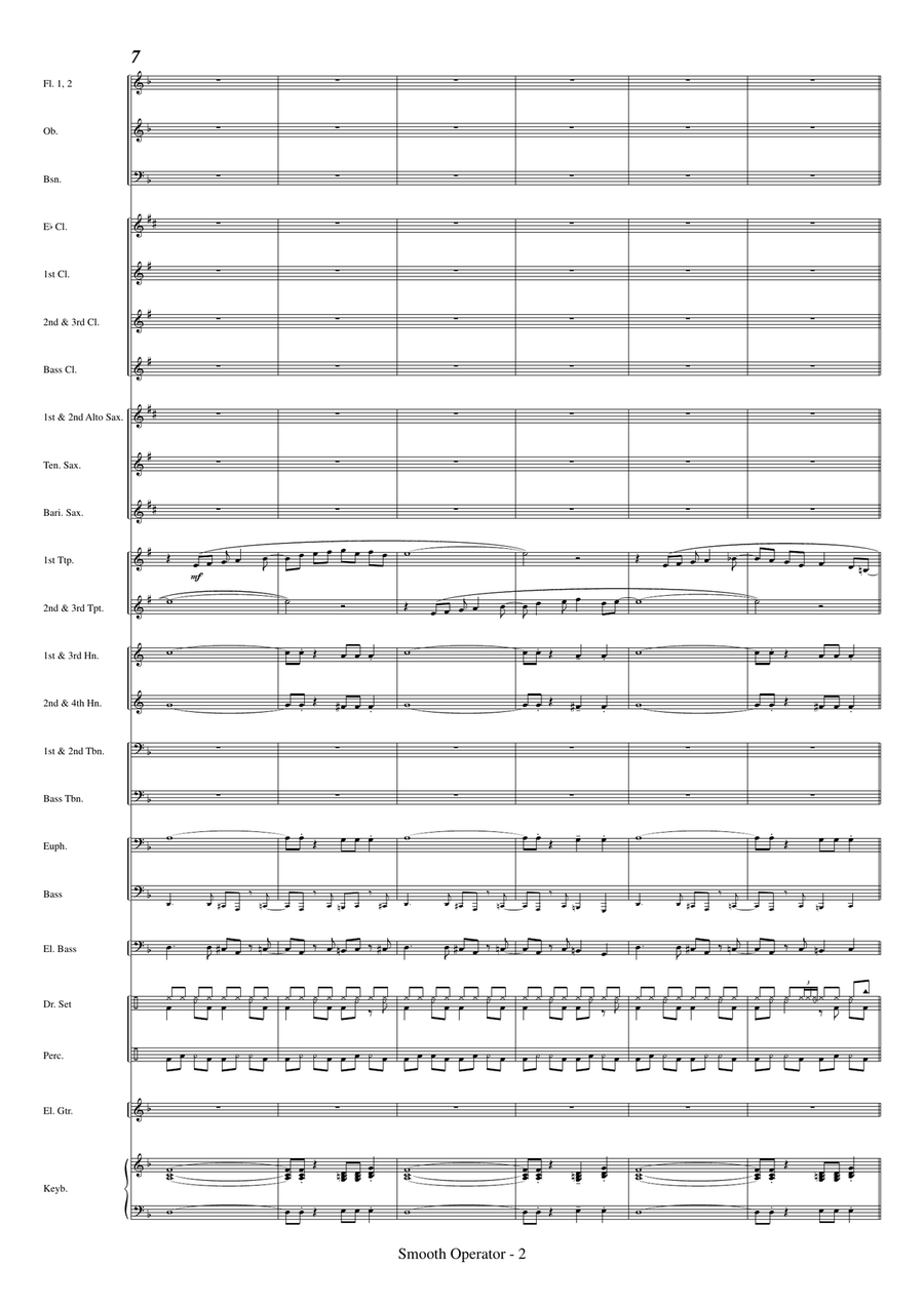 Smooth Operator Concert Band scores gallery preview page 4