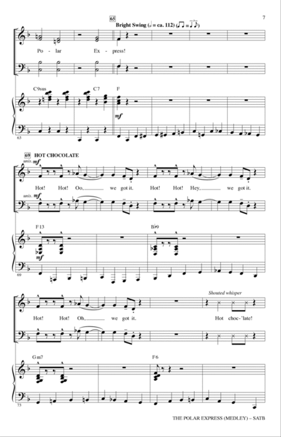 The Polar Express (Holiday Medley) (arr. Audrey Snyder) 4-Part scores gallery preview page 6