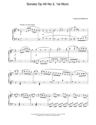 Sonata Op 49 No 2, 1st Movt.