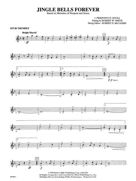 Jingle Bells Forever: 1st B-flat Trumpet