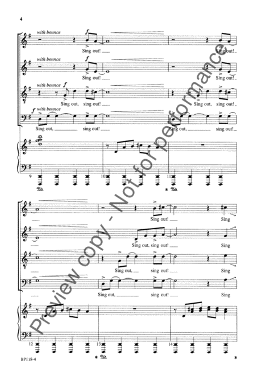 Sing Out, My Soul (SATB) Sing Out, My Soul (SATB) 4-Part scores gallery preview page 5