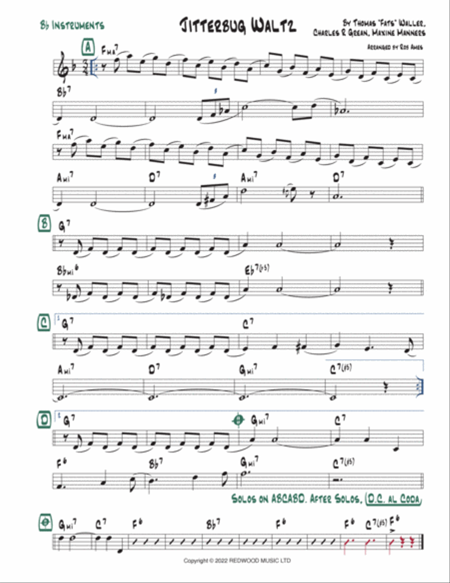 The Jitterbug Waltz (vocal) Voice scores gallery preview page 2