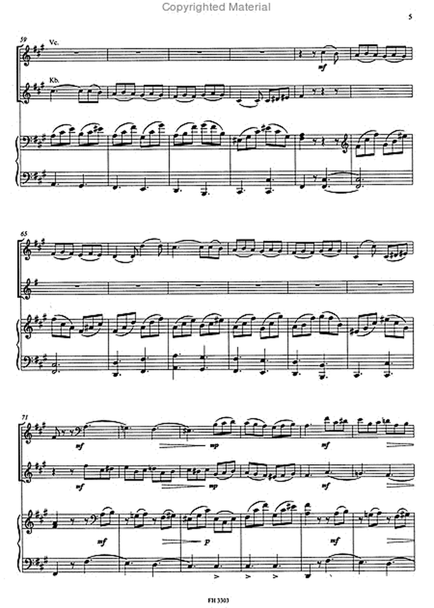 Rossini-Fantasie fur Violoncello, Kontrabass und Orchester / KlA