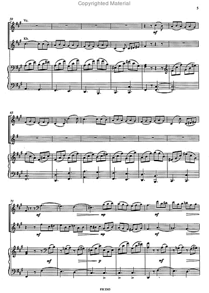 Rossini-Fantasie fur Violoncello, Kontrabass und Orchester / KlA