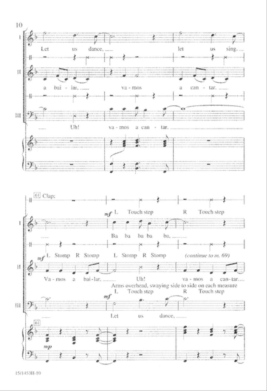 Spanish Fiesta Unison Choir scores gallery preview page 11
