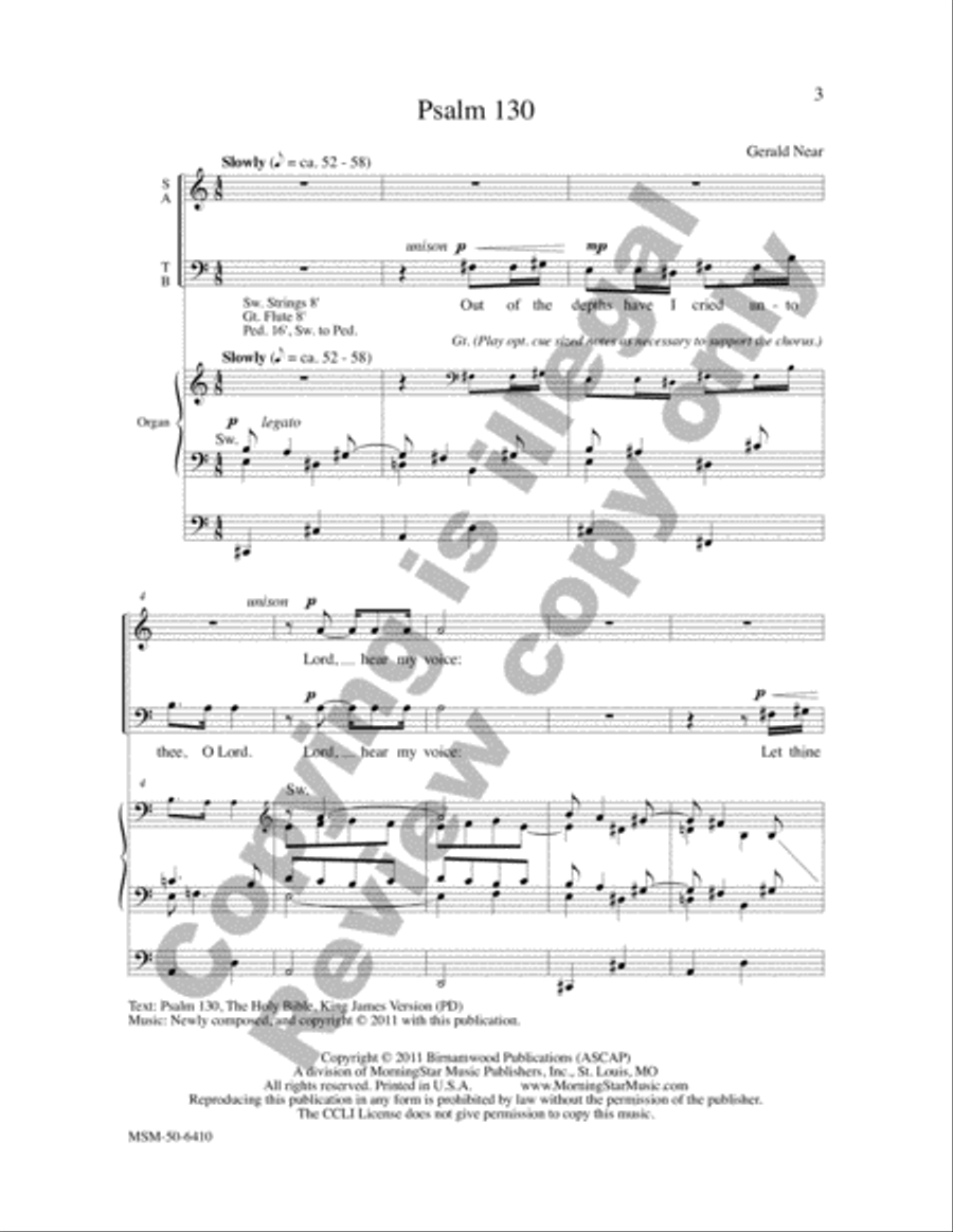 Two Psalms and a Canticle 4-Part scores gallery preview page 2