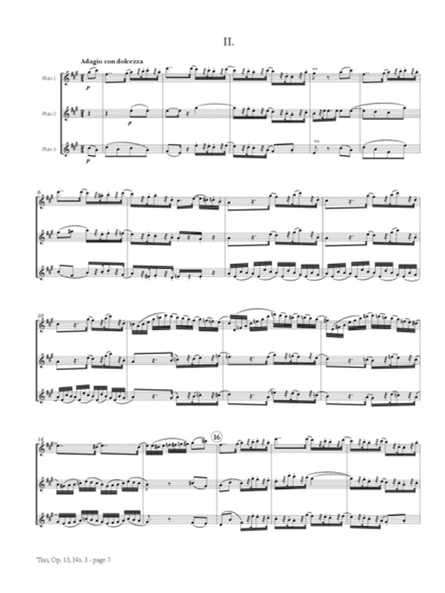 Trio No. 3, Op. 13 for Three Flutes