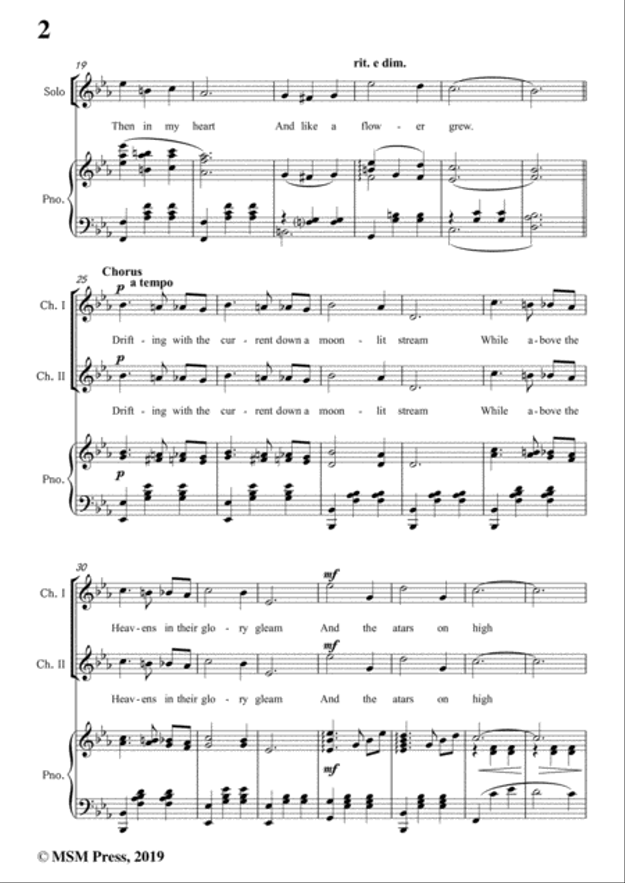 Mary Earl-Beautiful Ohio,in E flat Major,for Voice and Piano Voice Solo scores gallery preview page 4