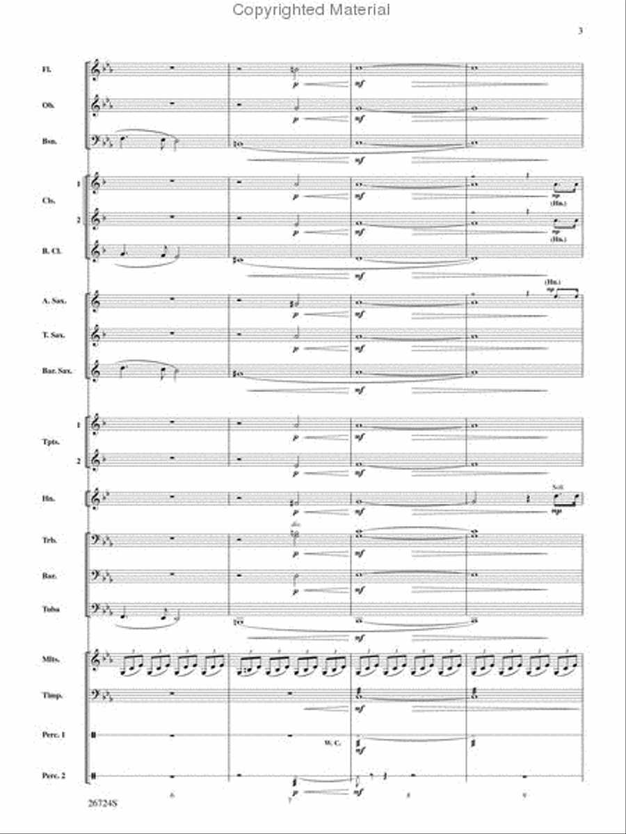 Reflections in Moonlight Reflections in Moonlight Concert Band scores gallery preview page 3