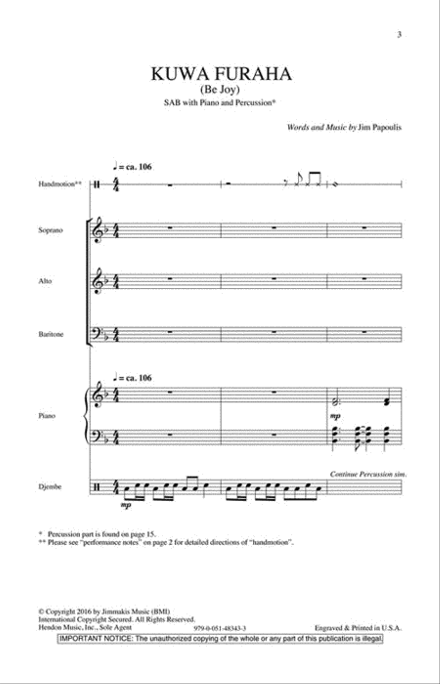 Kuwa Furaha 3-Part scores gallery preview page 2