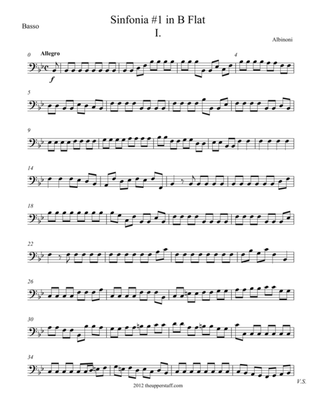 Sinfonia #1 in B Flat Major Movement 1