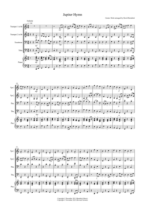Jupiter Hymn for Brass Quartet