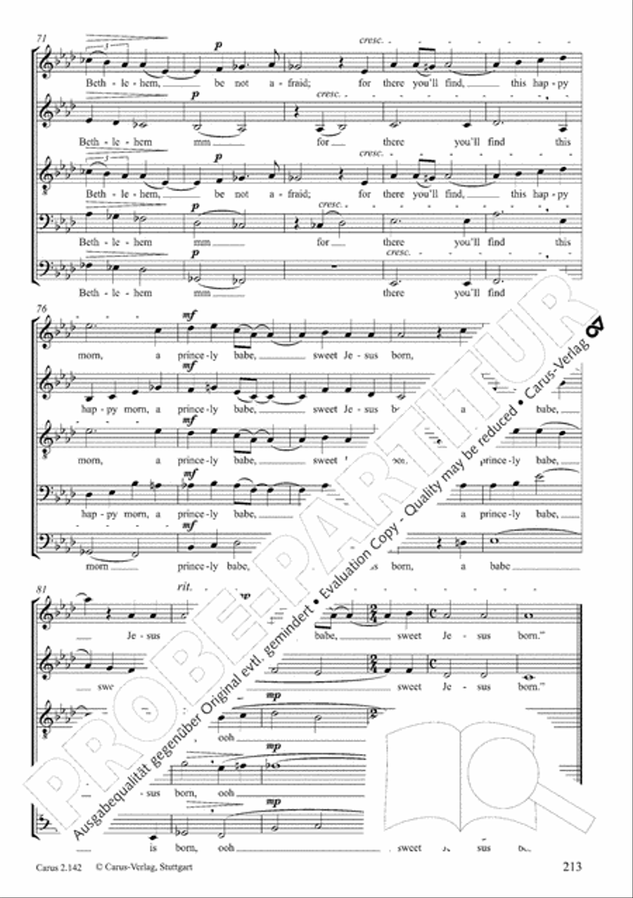 Christmas Carols of the World. Choral collection 4-Part scores gallery preview page 177