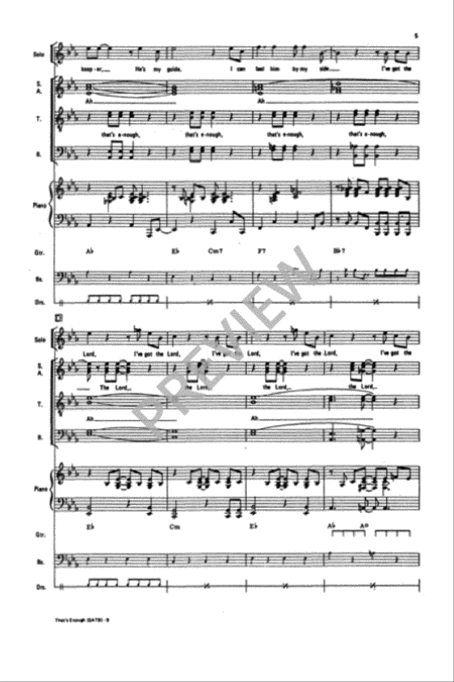 That's Enough Divisi scores gallery preview page 6