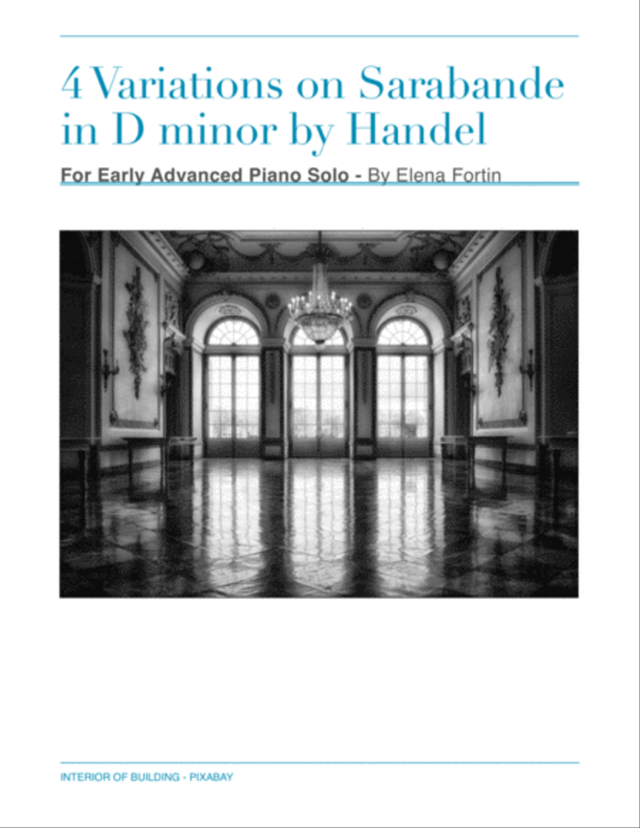 Four Variations on a Theme by Handel Piano Method scores gallery preview page 1