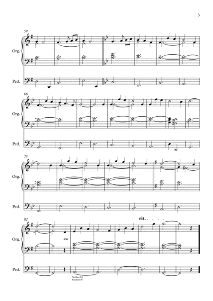Hoest i kirken (Harvest in the church) Organ Solo scores gallery preview page 4