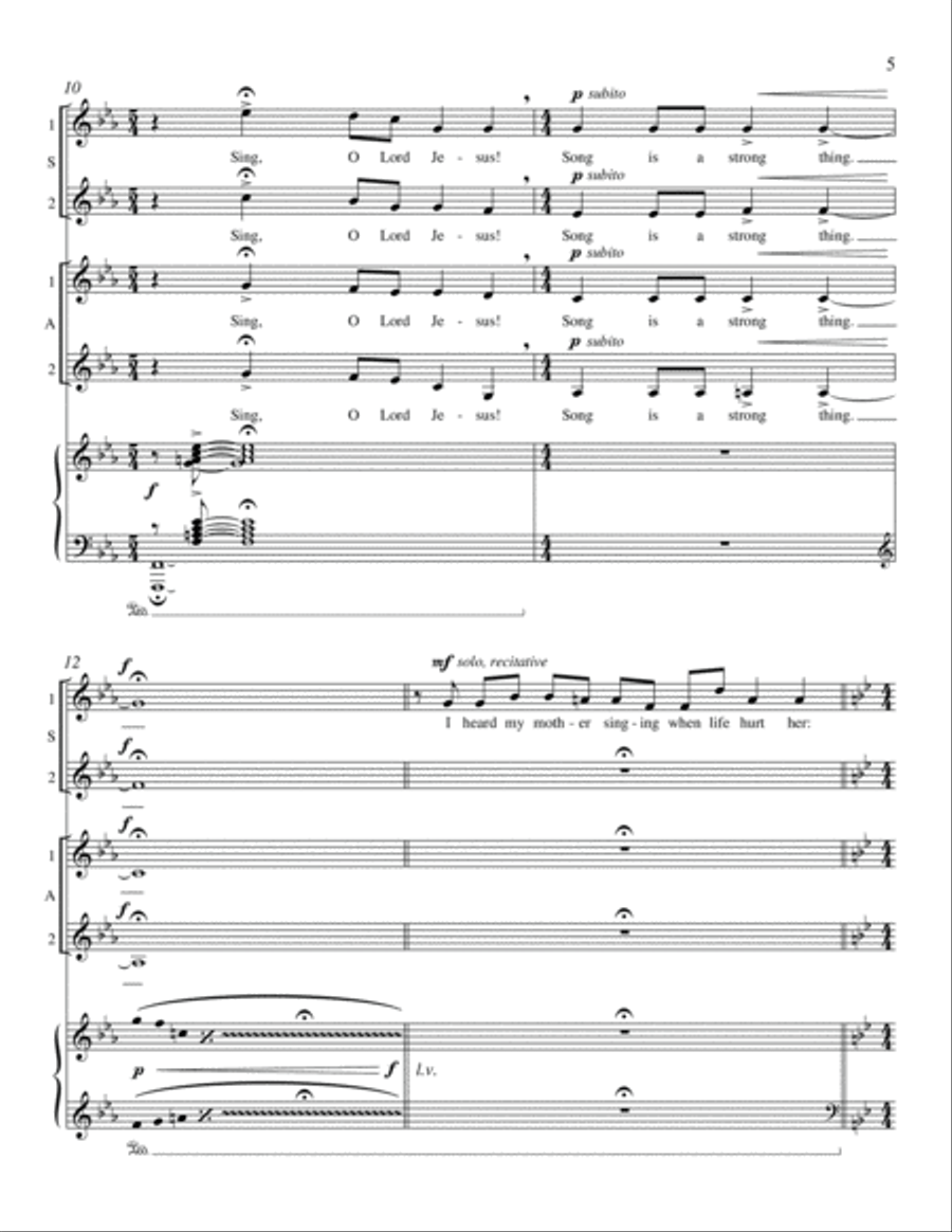 Spirituals from Harlem Songs SSAA scores gallery preview page 5