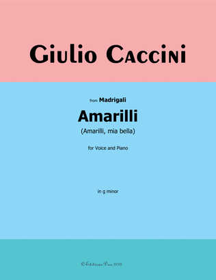 Amarilli, by Giulio Caccini, in g minor