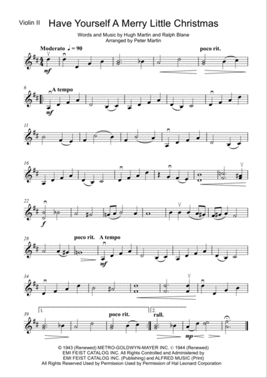 Have Yourself A Merry Little Christmas from MEET ME IN ST. LOUIS String Quartet scores gallery preview page 4