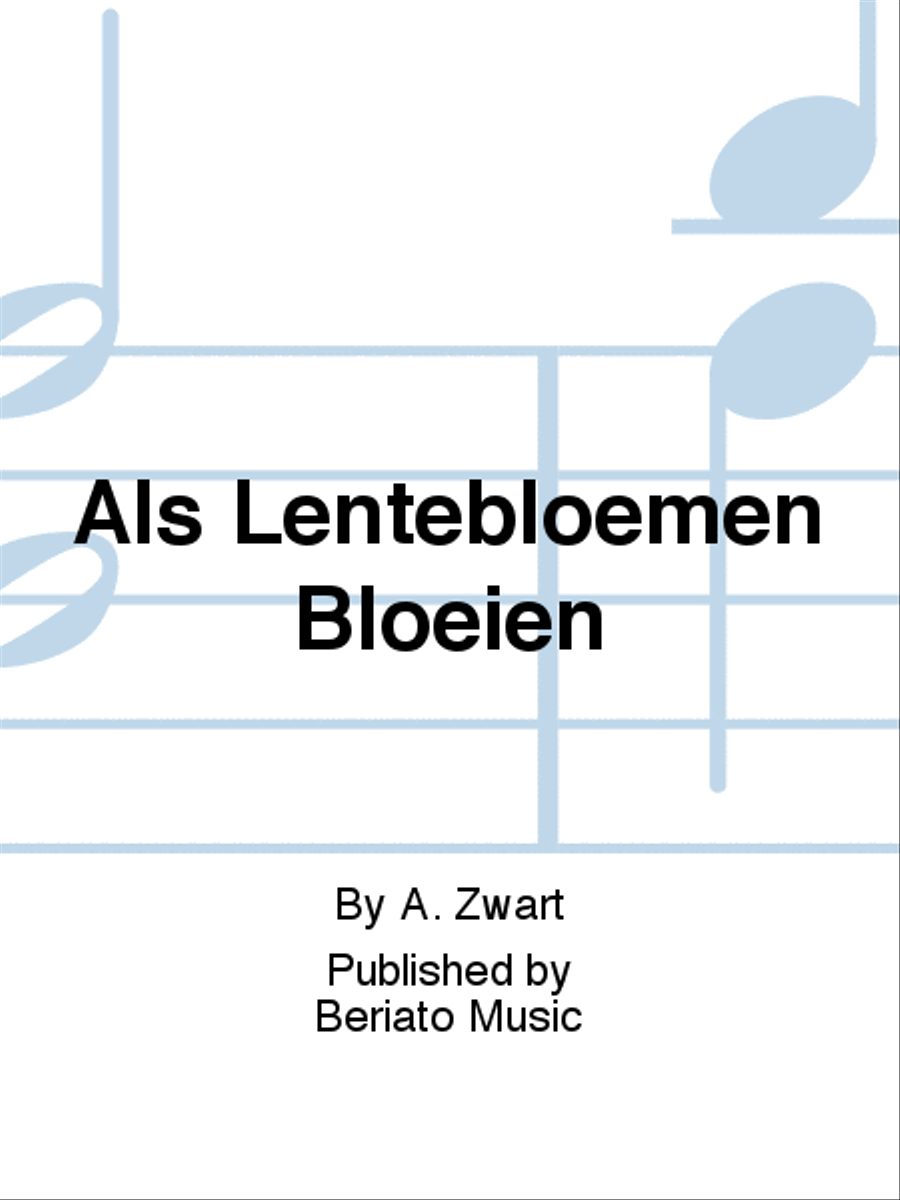Als Lentebloemen Bloeien Als Lentebloemen Bloeien Piano Solo scores gallery preview page 1