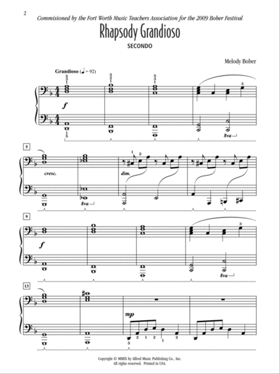 Rhapsody Grandioso Rhapsody Grandioso Small Ensemble scores gallery preview page 2