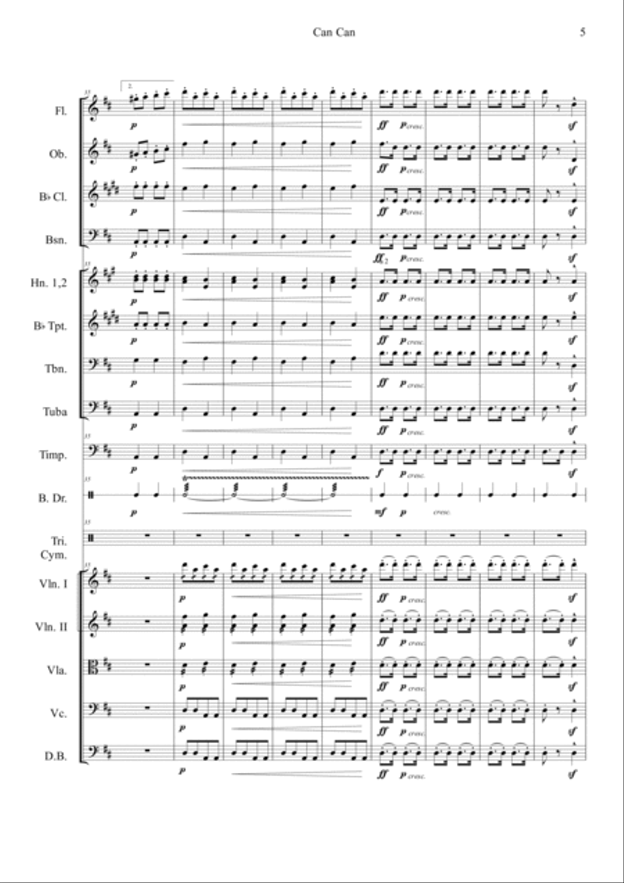 Can Can (from Orpheus in the Underworld) Orchestra scores gallery preview page 5
