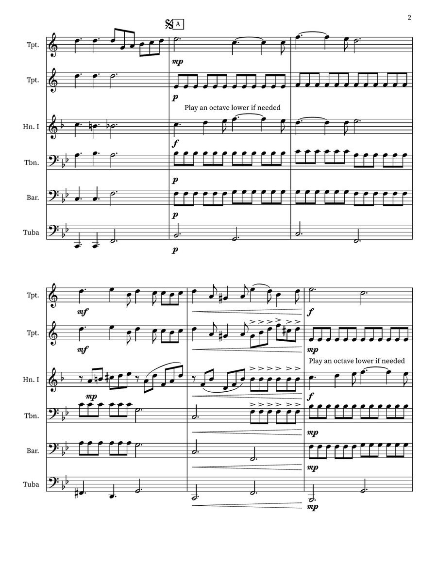 The Palms (Les Rameaux) Brass Ensemble scores gallery preview page 2