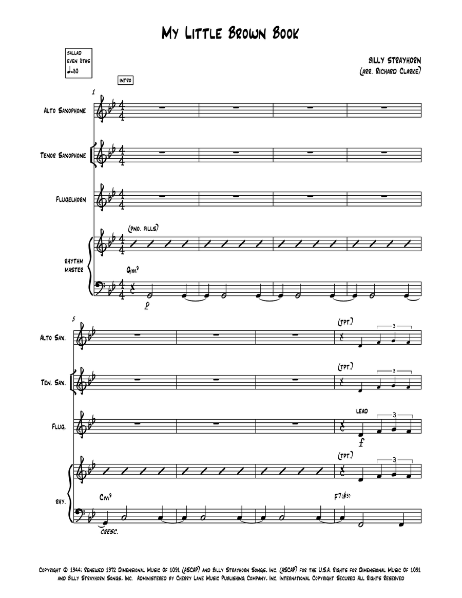My Little Brown Book Jazz Ensemble scores gallery preview page 1