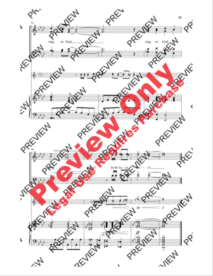Jubilate Deo 4-Part scores gallery preview page 11