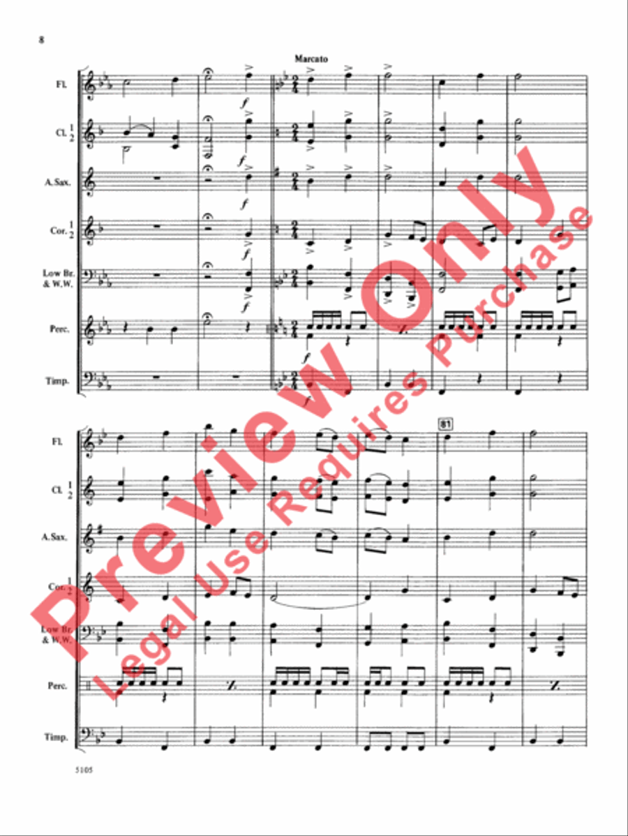 Wildwind Overture Concert Band scores gallery preview page 9