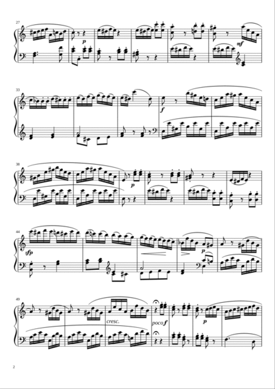 Sonata No. 16, 3rd Movement K. 545 Piano Solo scores gallery preview page 2