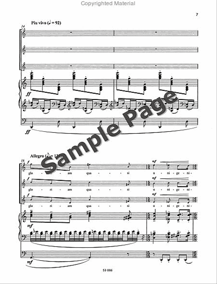 Verbum Caro Factun Est Femalechoir(ssa) Or 3 Solo Parts And Organ SSA scores gallery preview page 8