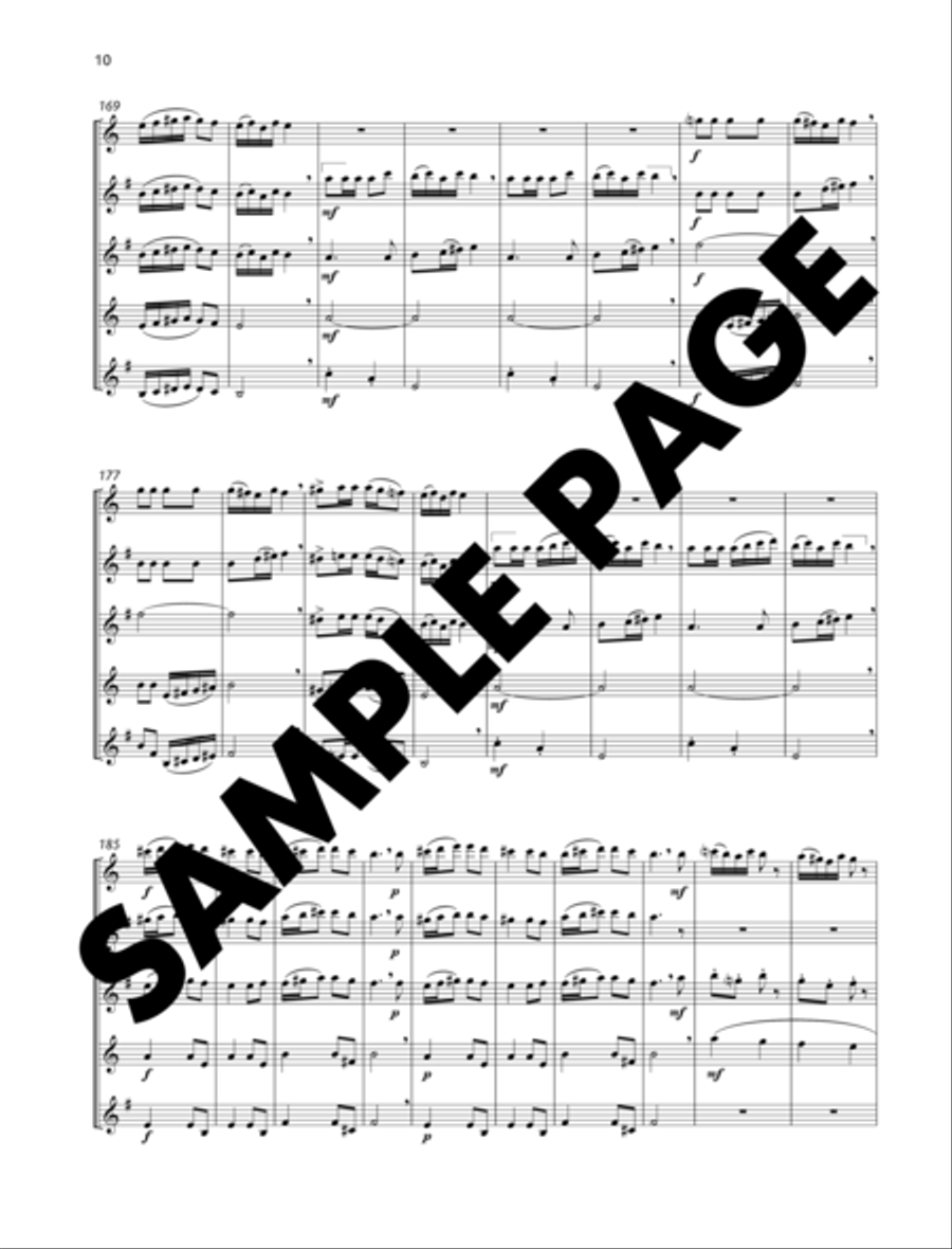 Turkish Dance Melodies Saxophone Quintet scores gallery preview page 9