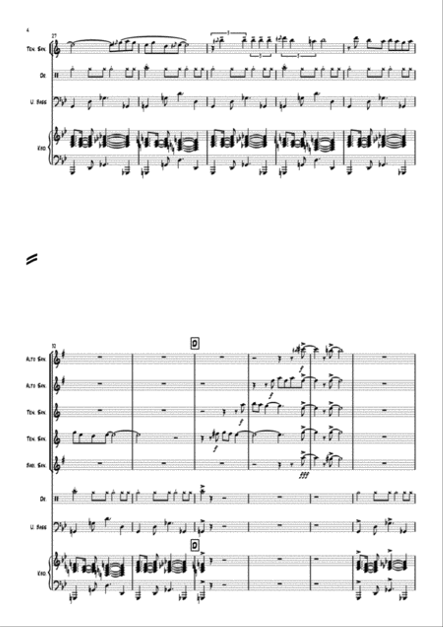 Escalator Funk (Swing) Jazz Ensemble scores gallery preview page 4