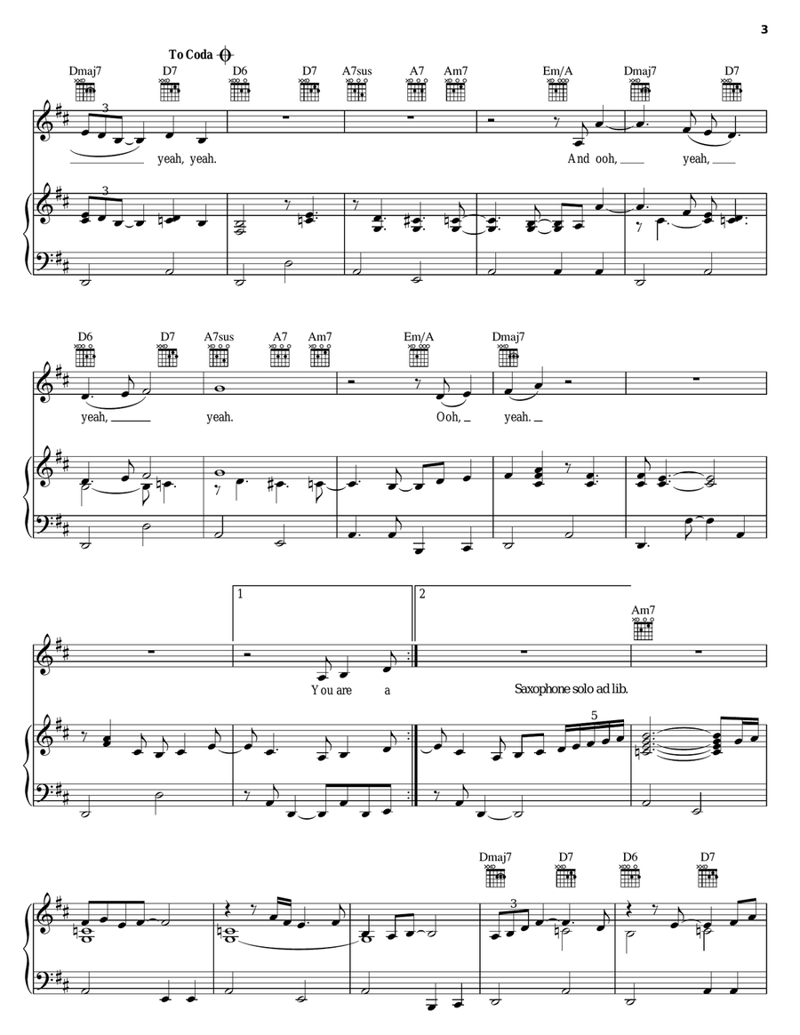 Poetry Man Piano, Vocal, Guitar scores gallery preview page 3