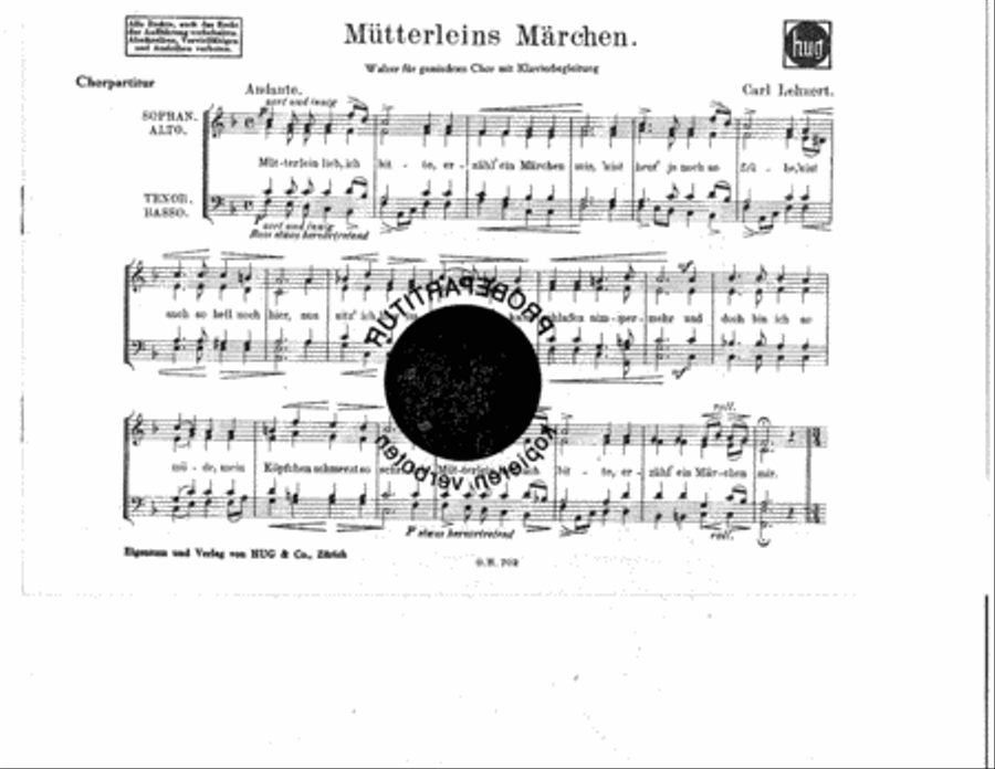 Mutterleins Marchen Choir scores gallery preview page 2
