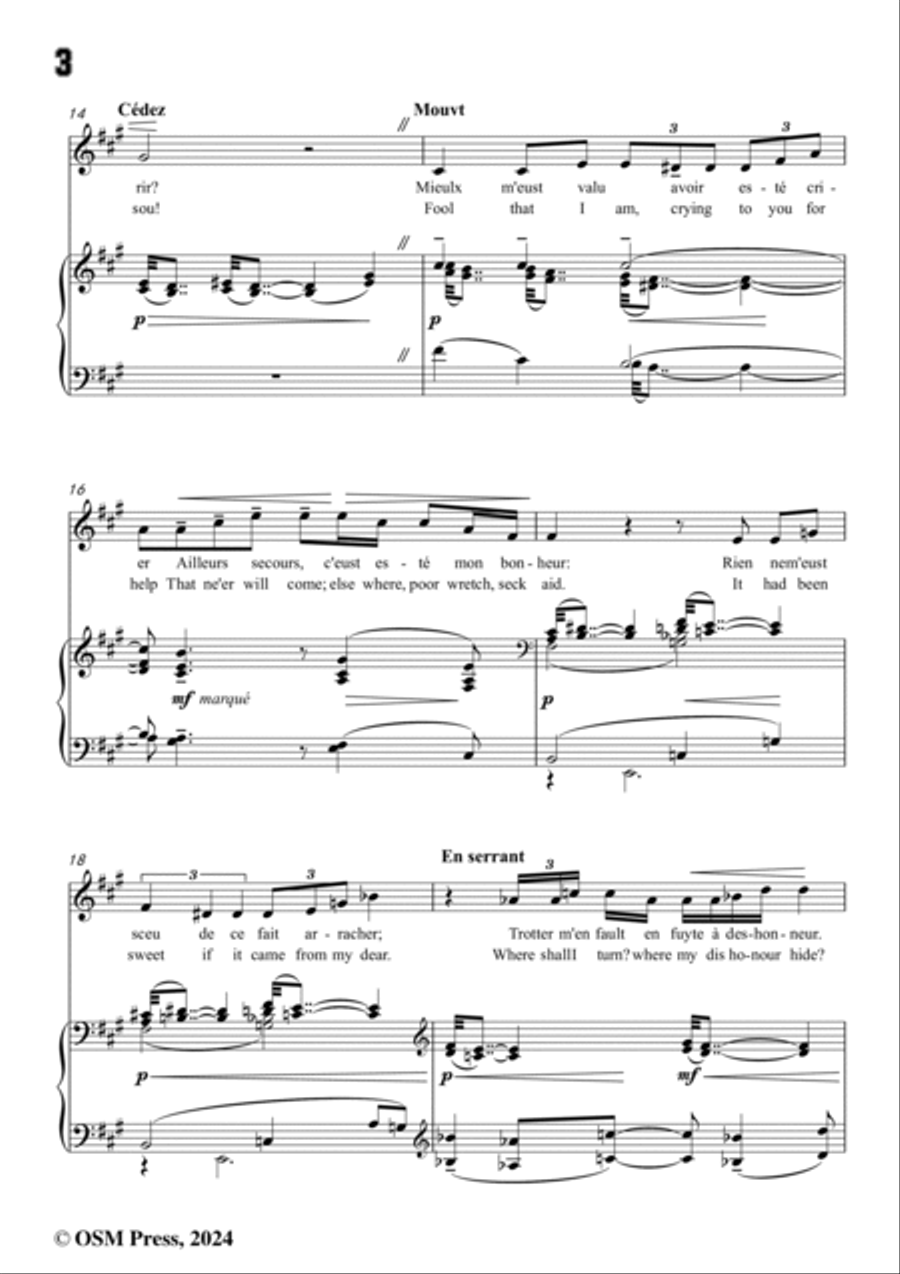 Debussy-Ballade de Villon à s'Amye(Faulse beauté qui tant me couste cher),in f sharp minor,CD 126 No Voice scores gallery preview page 4